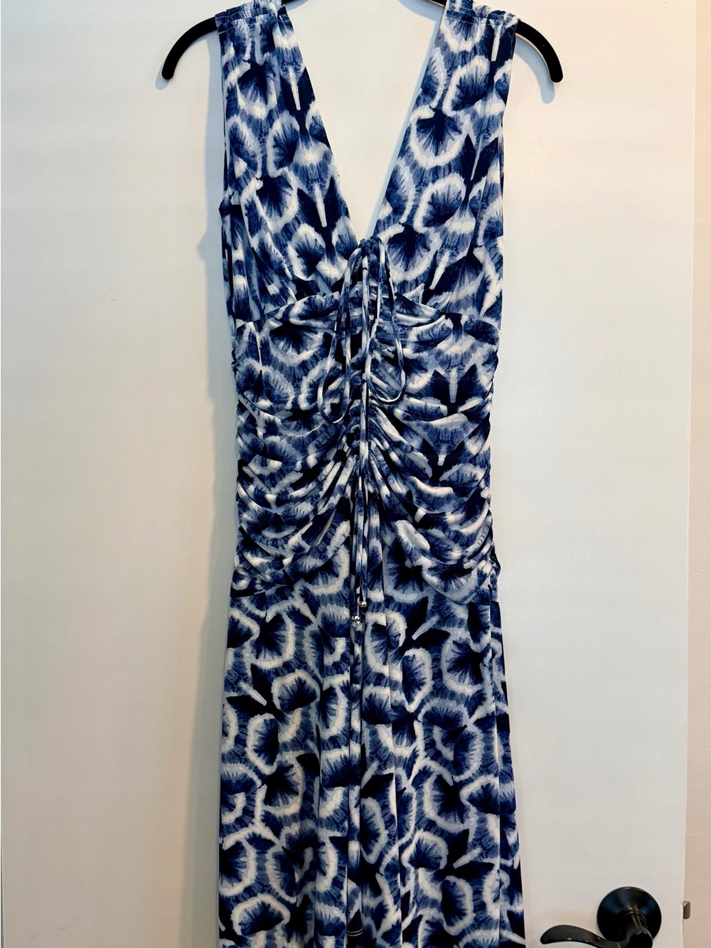 WHBM Blue & White Midi Dress